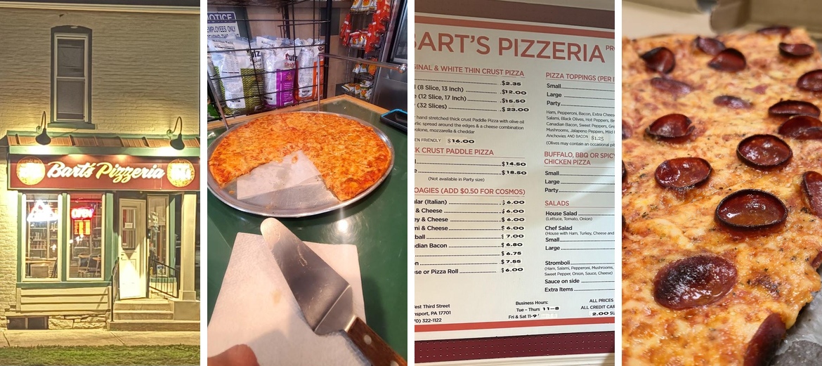 Bart's Pizzeria Menu